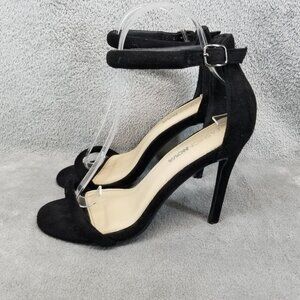 Fashion Nova Shoes Womens Size 7.5 Black Ankle Strap Heels